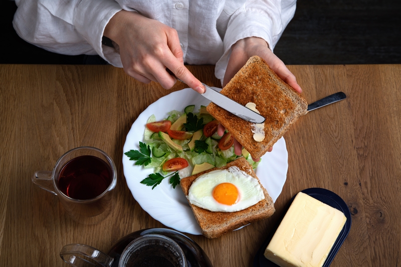 tartine d'un petit-déjeuner salé